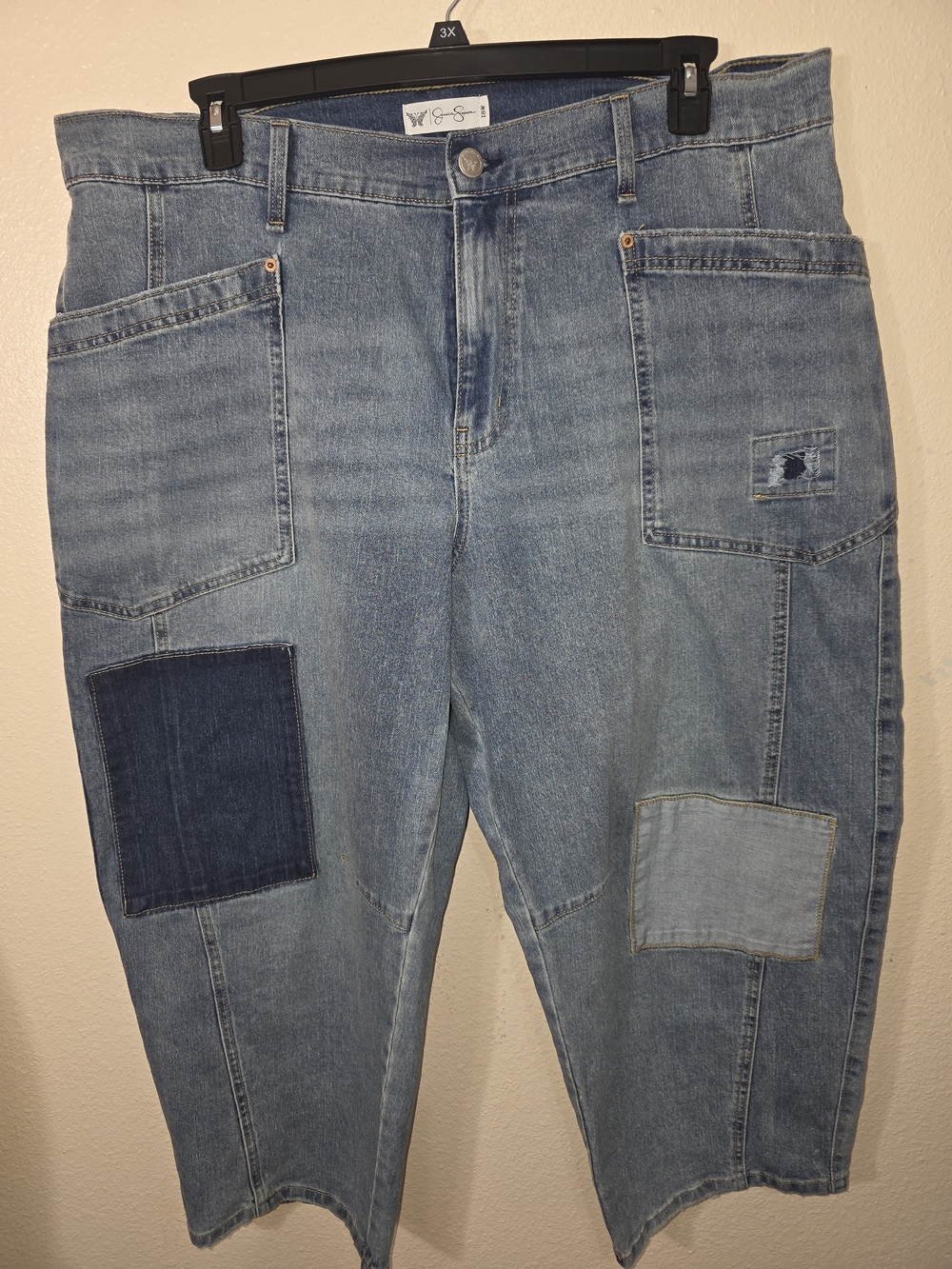 Jessica Simpson Plus Size Patchwork Denim Jeans